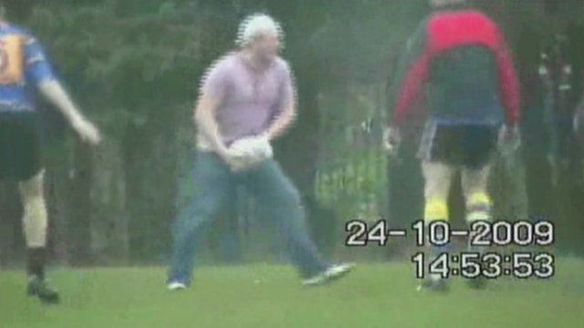 David Ribchester was filmed playing rugby