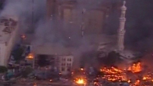 Fires burning in Cairo