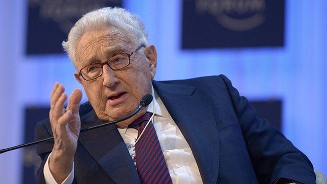 Former US secretary of state Henry Kissinger