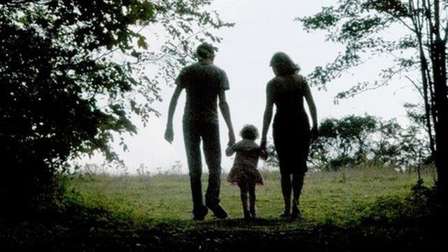 Anonymous image of family in parkland