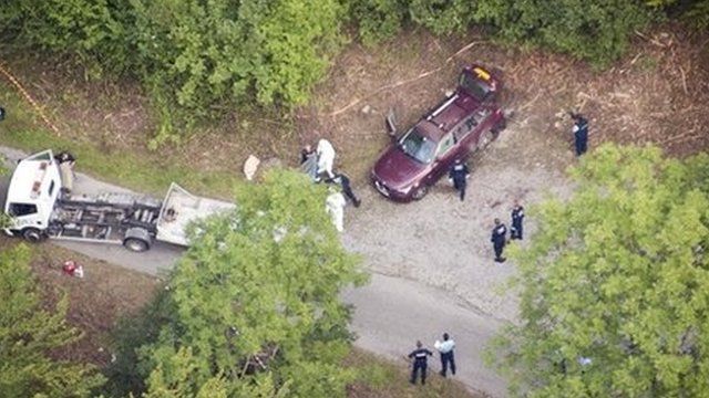 Aerial view of the Al-Hilli family murder crime scene near Annecy