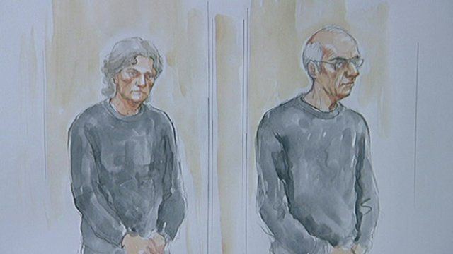 Court sketch of Susan Edwards and husband Christopher Edwards