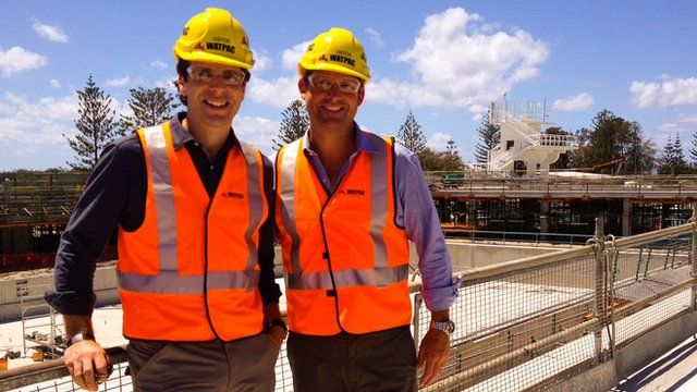 Former Commonwealth swimmer Andrew Baildon and Mark Beaumont