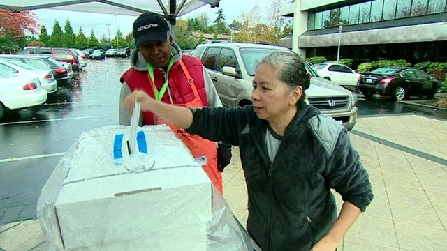 Woman votes in SeaTac
