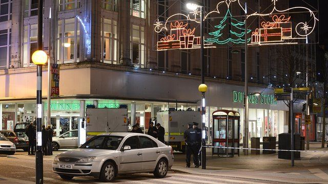 Police cordoned off part of Belfast city centre
