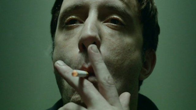 Man smoking a cigarette