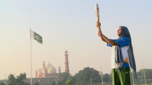 A woman holds the baton in Pakistan