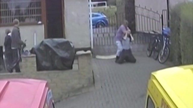 David Rooke attacks Craig Kinsella in the garden of his suburban home