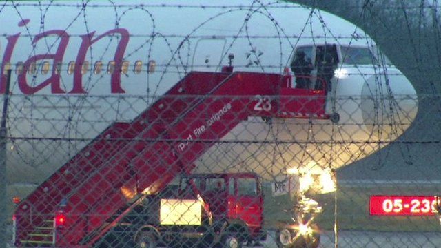 Ethiopian Airlines plane on tarmac in Geneva