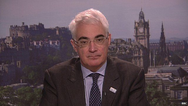 former Labour Chancellor, Alistair Darling, head of the anti-independence 'Better Together' campaign