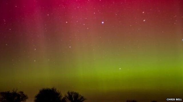 The Northern Lights in Foxley, Norfolk