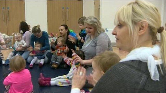 A playgroup in Wrexham with Polish families