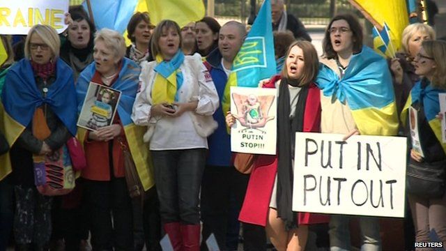 Protesters in Brussels