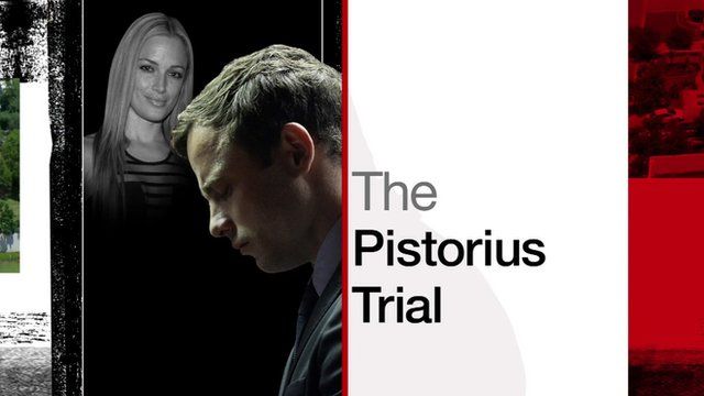 Graphic showing picture of Oscar Pistorius and Reeva Steenkamp