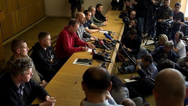 European military observers' news conference