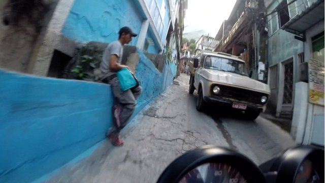 Moto Taxi Ride Through A Rio Favela Bbc News 