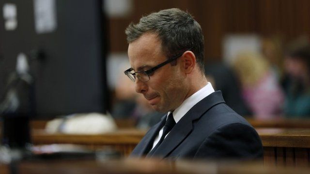 Oscar Pistorius sits in the courtroom during day 37 of his trial in Pretoria, South Africa, Thursday, July 3, 2014