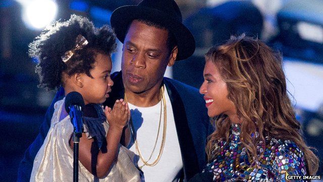 Blue Ivy, Jay Z and Beyonce at VMAs 2014
