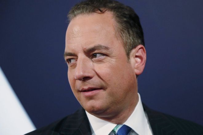 Republican National Committee Chair Reince Priebus at a debate in Longwood University in Farmville, Virginia, 4 October