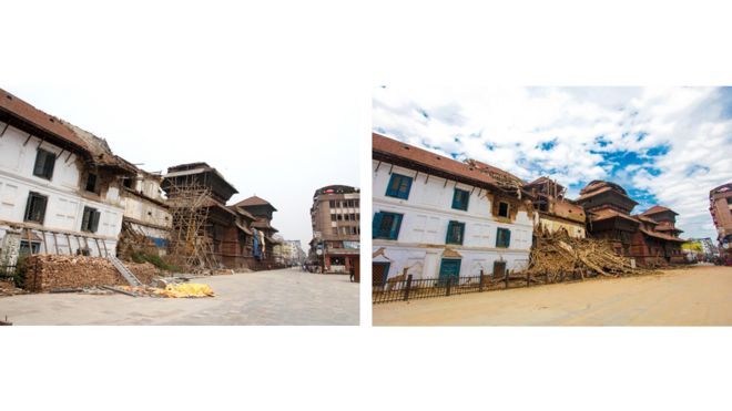 The nine storey palace in Kathmandu Durbar Square,