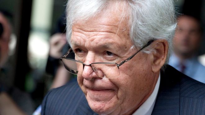 In this June 9, 2015 file photo, former U.S. House Speaker Dennis Hastert departs the federal courthouse in Chicago