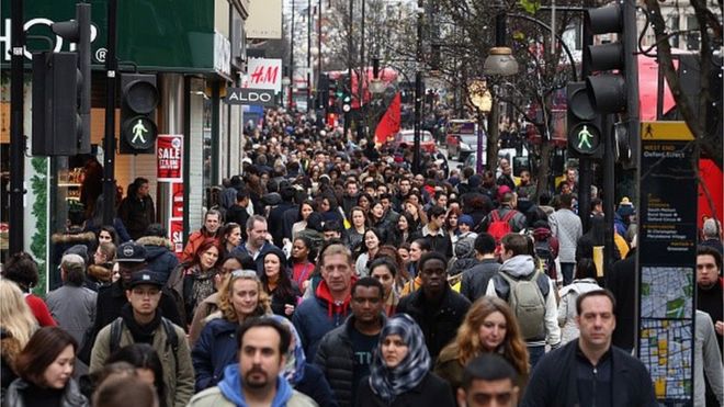 Shoppers on Oxford Street