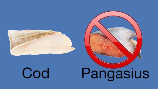 Cod and pangasius