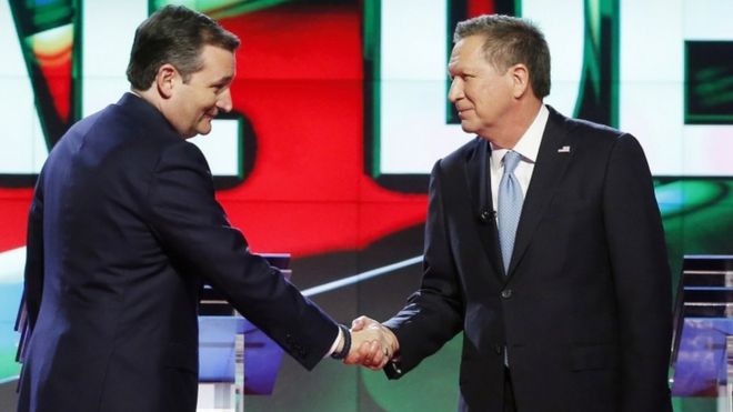Ted Cruz and John Kasich, 10 March