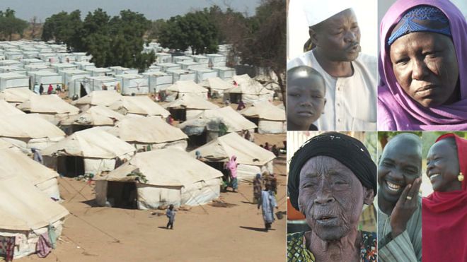Dalori camp in north-eastern Nigeria and some of its residents