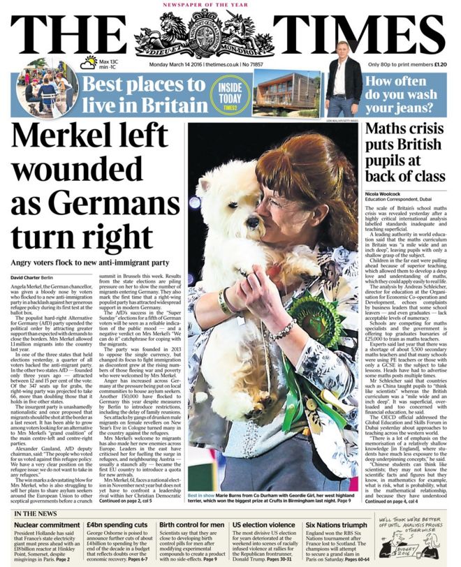 Times front page