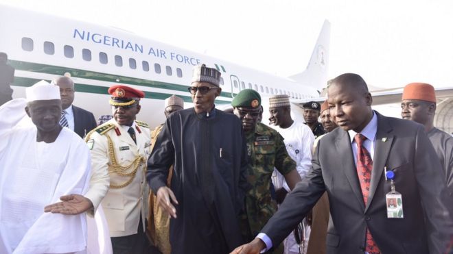 President Muhammadu Buhari arrives in Nigeria