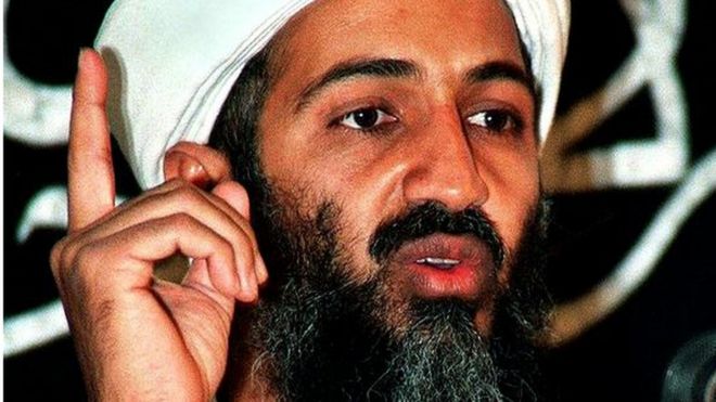 close up of Osama Bin Laden's face
