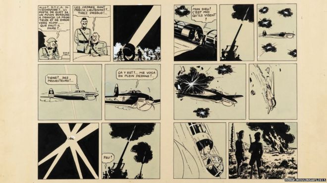 Tintin comic strip by the renowned Belgian cartoonist Herge