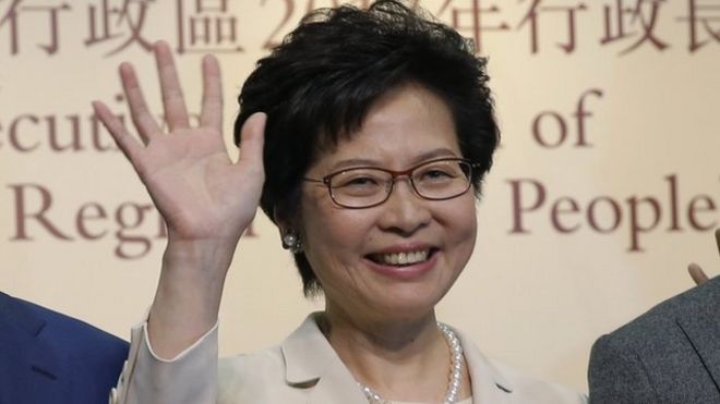 林鄭月娥在無驚無險,無意外,無懸念中當選香港女特首。