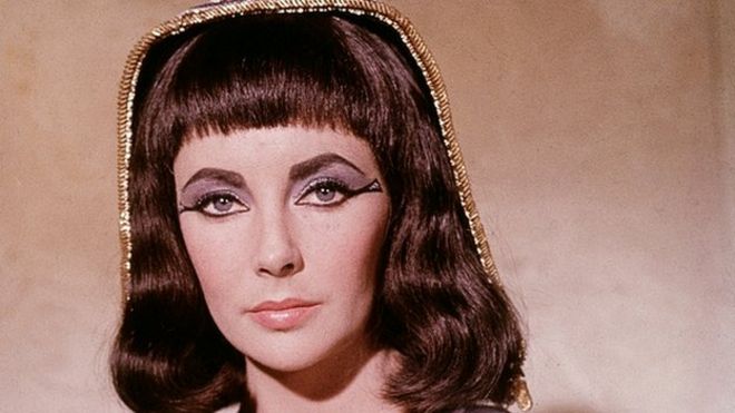 Cleopatra played by Elizabeth Taylor