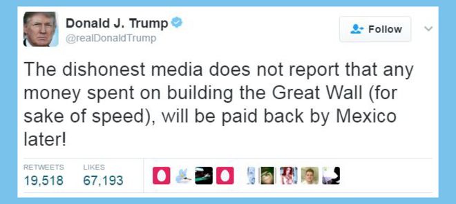 Tweet by Donald Trump