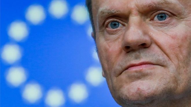 Donald Tusk at an EU summit in Brussels. Photo: 9 March 2017