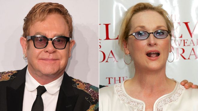 Sir Elton John and Meryl Streep