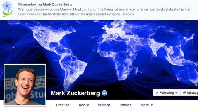 Página de Mark Zuckerberg no Facebook