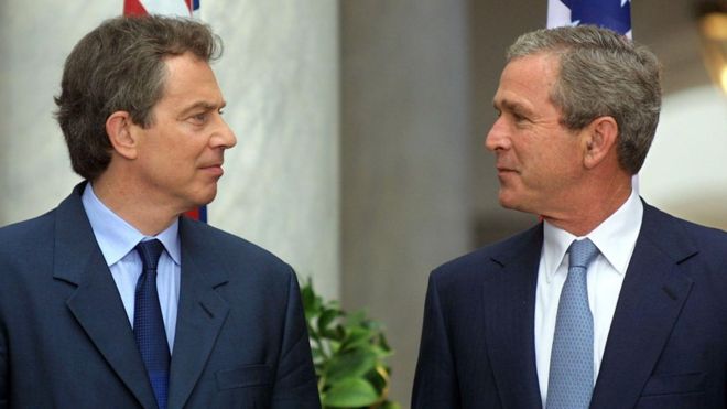Blair y Bush