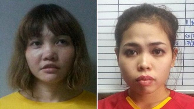 28岁越南女子段氏香和25岁印尼女子艾希亚将被正式起诉。