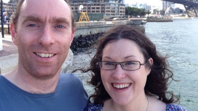 Dr John Hinds and his partner, Dr Janet Acheson, pictured in March 2014 - _84387239_johnhinds