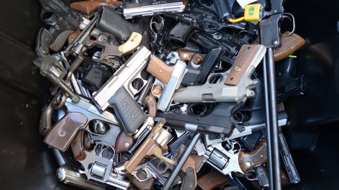 BBC related image of lots of guns