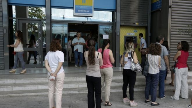 Greek bank queue, 7 July