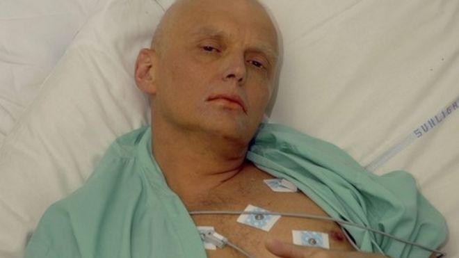 Alexander Litvinenko in hospital after his poisoning