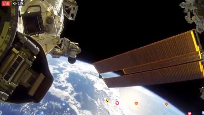 Video de Facebook Live desde el espacio