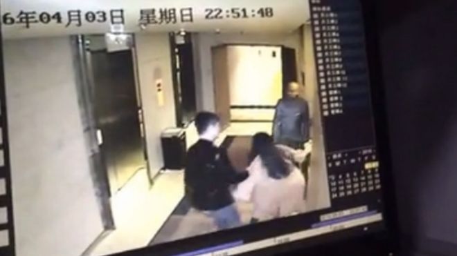Screengrab of video uploaded to Youku by user Wanwan_2016 that appears to show a woman being assaulted in a Beijing hotel
