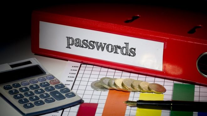 A folder labelled 'passwords'