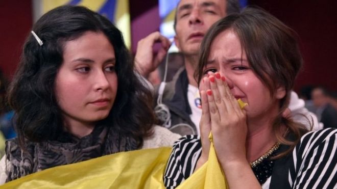 Raia wa Colombia wakishangazwa na matokeo ya kura ya maoni