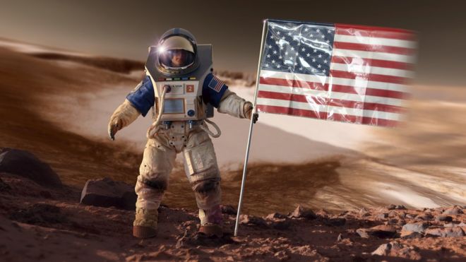 عکس ساختگی اولین فضانورد در مریخ